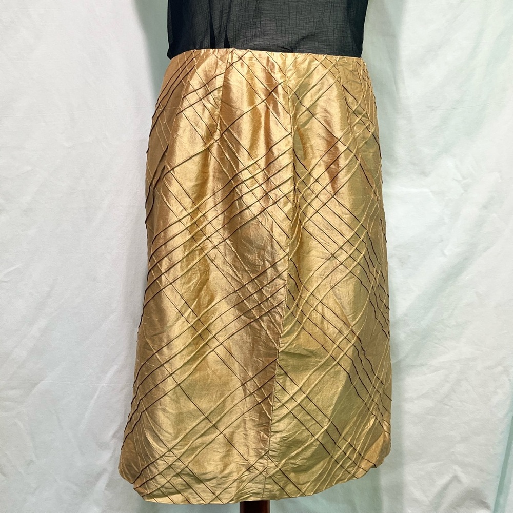TALBOTS Vintage Shantung 100% Pure Silk Formal Pencil Skirt